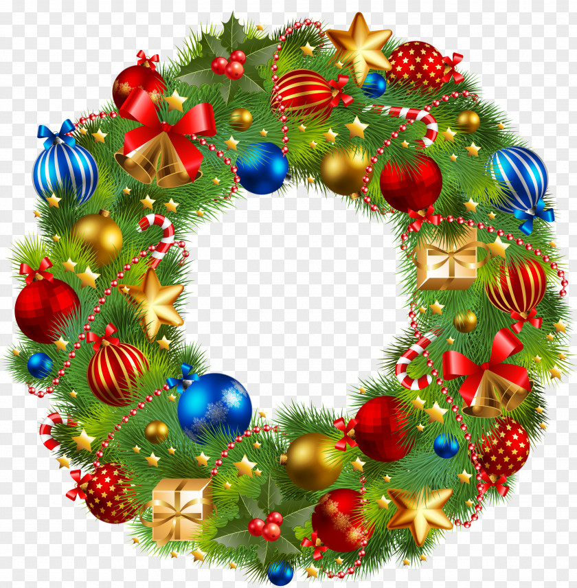 Wreath Christmas Ornament Decoration Card PNG