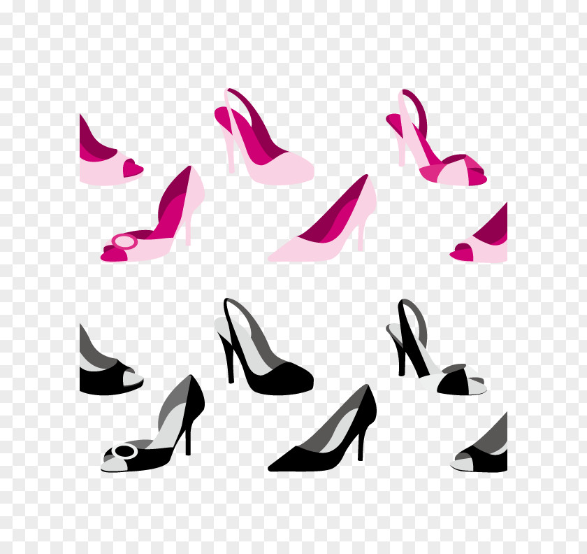 Vector Elements Heels Shoes High-heeled Footwear Shoe Cartoon PNG