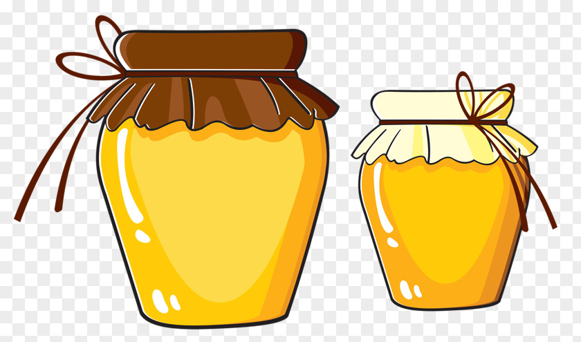 Yellow Jars Drawing Honey Cartoon Clip Art PNG
