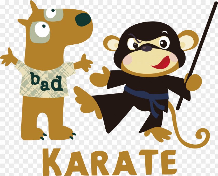 Karate Vector Monkey Euclidean PNG