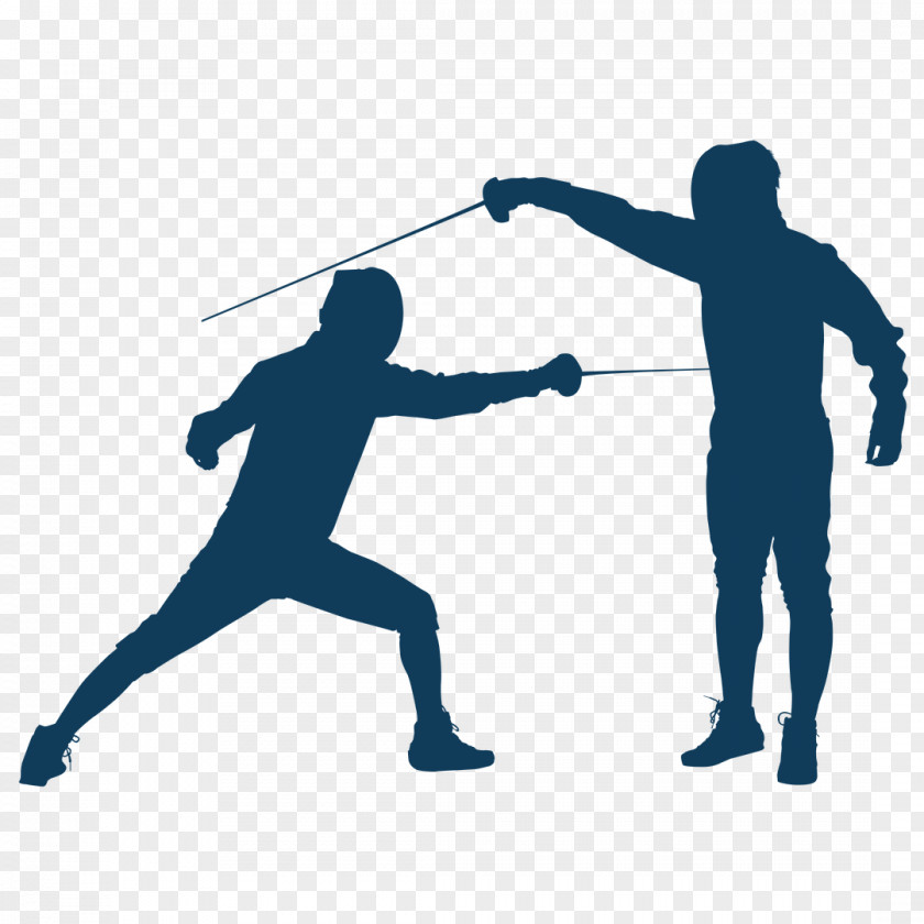 Foil Solid Swinghit Silhouette Fencing PNG