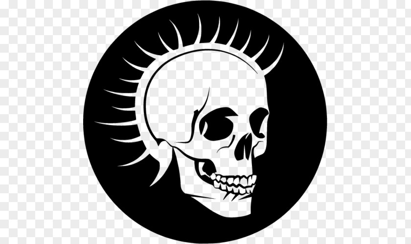 Skull Punk Rock PNG