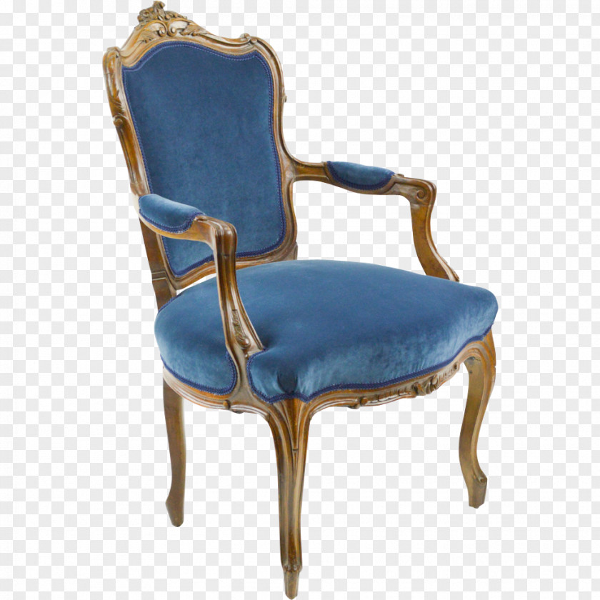 Velvet Wing Chair Table Antique Furniture PNG