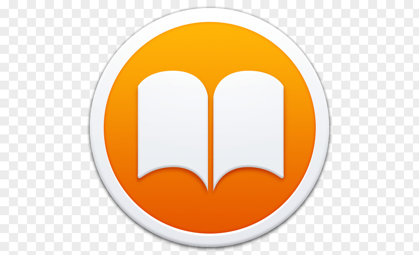 Apple Books Border Orange Heart Symbol Yellow Font PNG