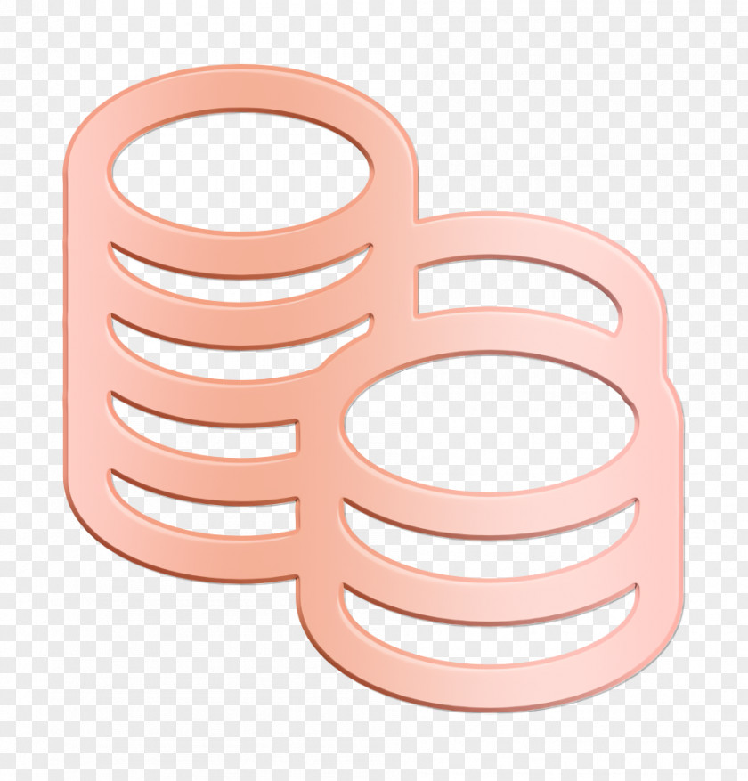 Peach Material Property Coin Icon PNG