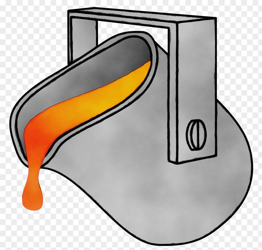 Shoe Orange Transparency Smelting Drawing Bucket PNG