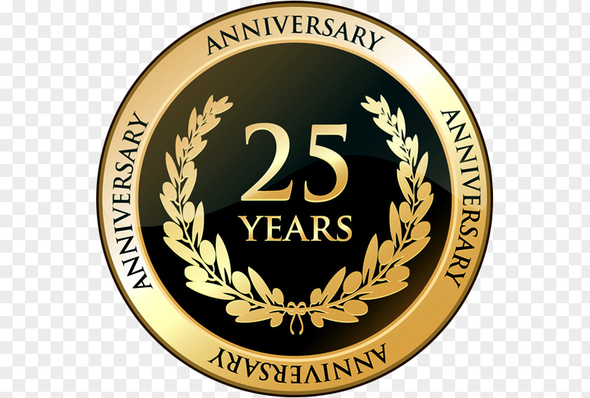 25th Anniversary Birthday Clip Art PNG