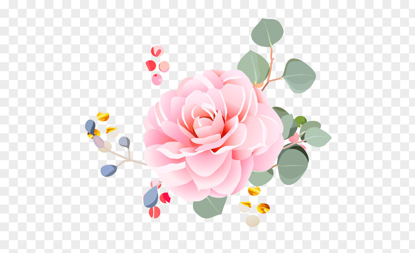 Tokyo Garden Roses Comic City Cabbage Rose Floral Design PNG