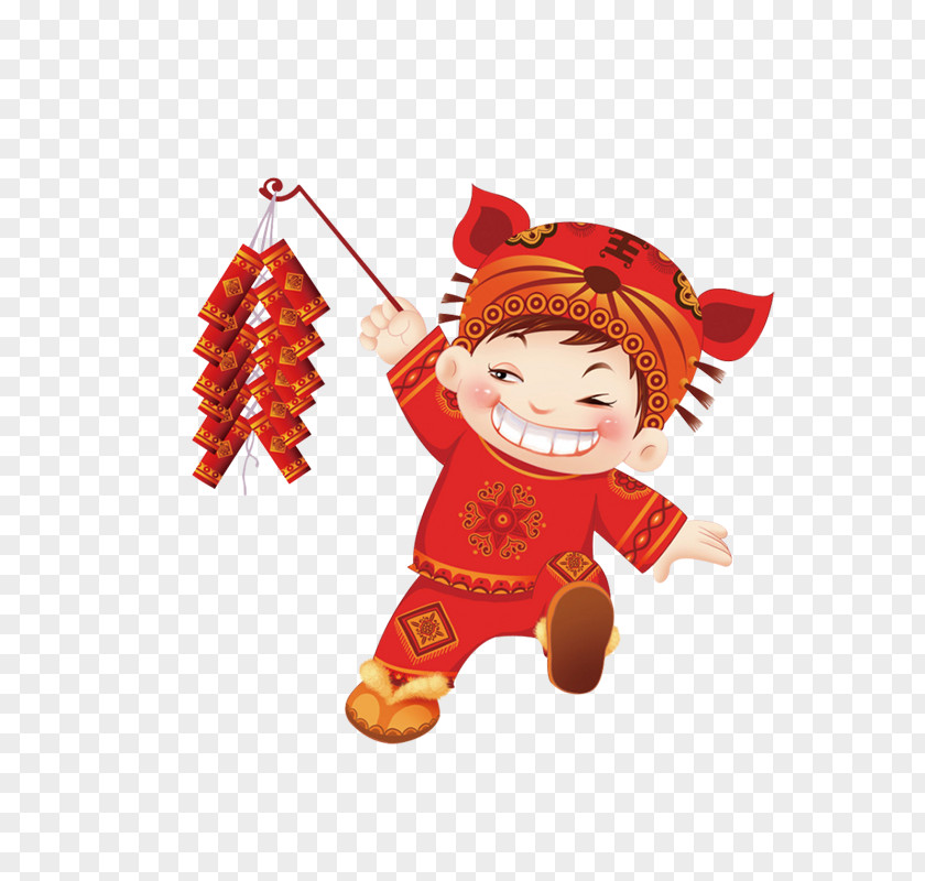 Chinese New Year-related Material China Year Firecracker Oudejaarsdag Van De Maankalender Child PNG