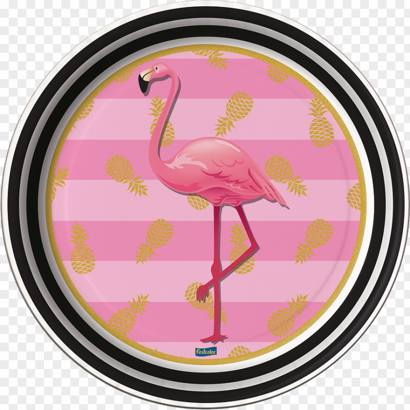 Flamingos Party Birthday Disposable Paper PNG