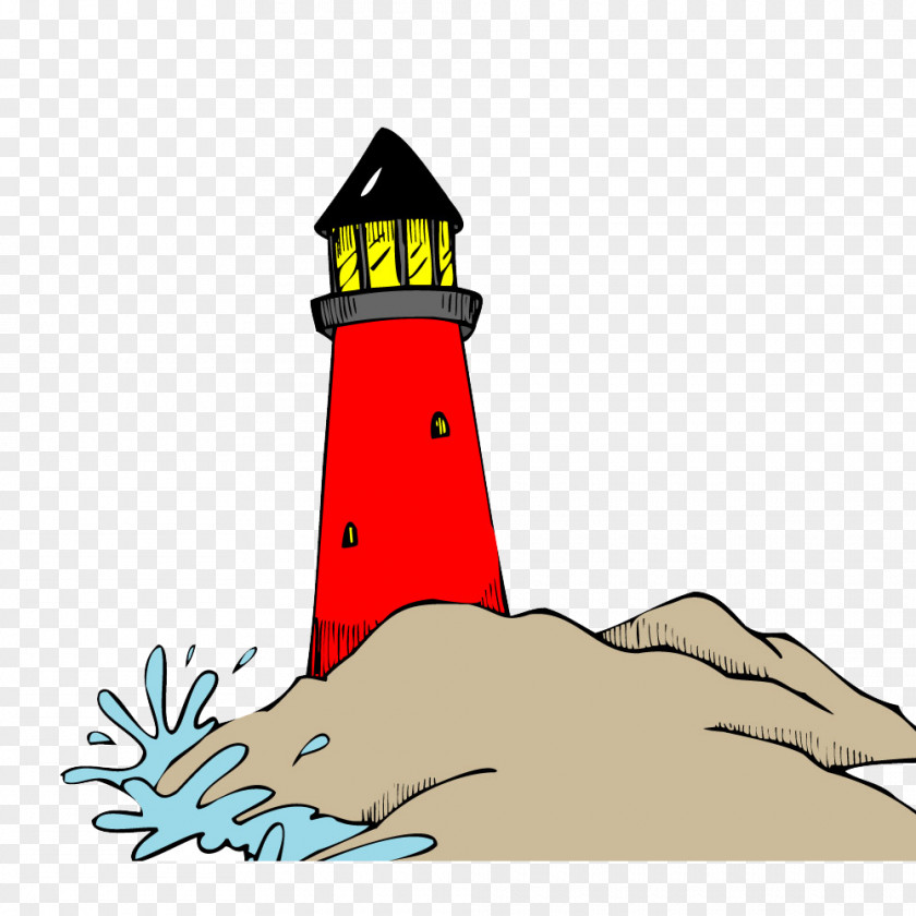 Lighthouse Illustration Cartoon Vector Graphics Image PNG