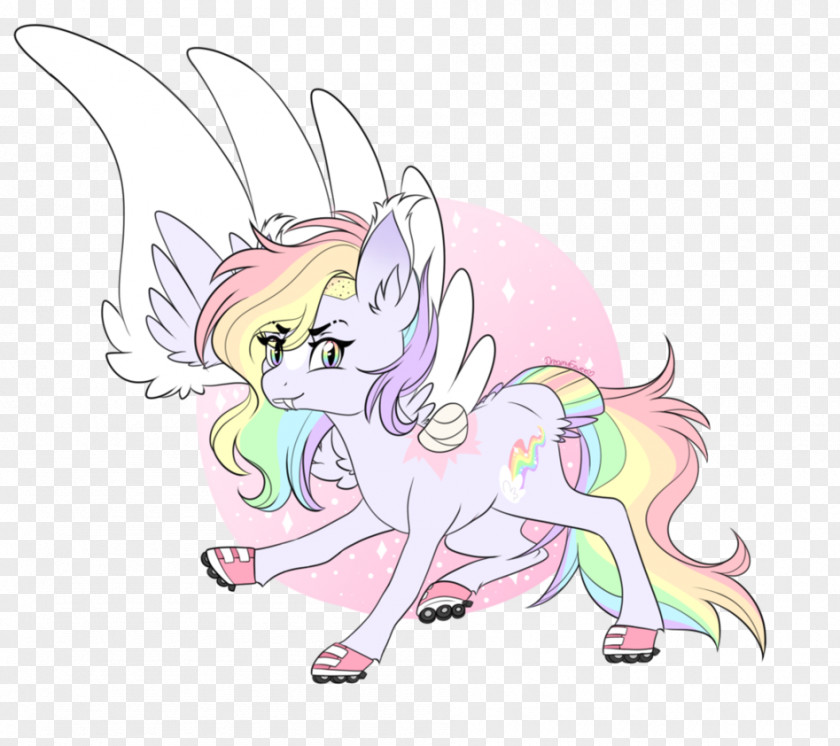 Rainbow Dream Horse Fairy Clip Art PNG
