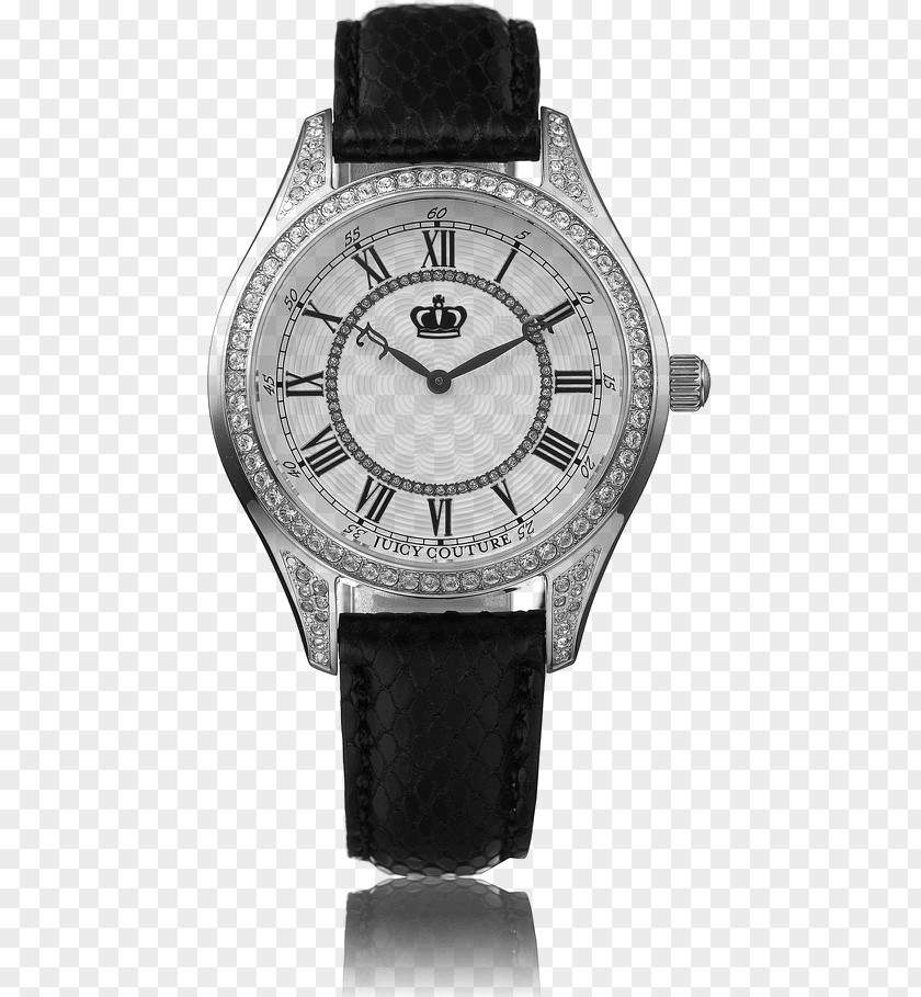 Black Leather White Dial Watches Watch Quartz Clock PNG