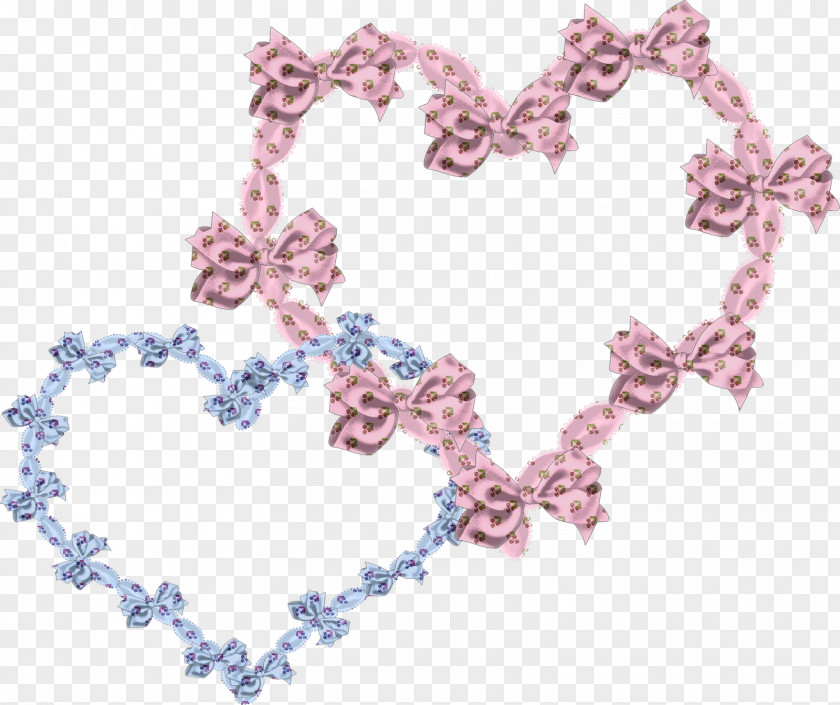 PINK HEARTS Picture Frames Pink Blue PNG