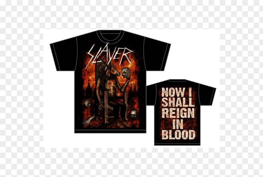 T-shirt Slayer Thrash Metal Black Heavy PNG