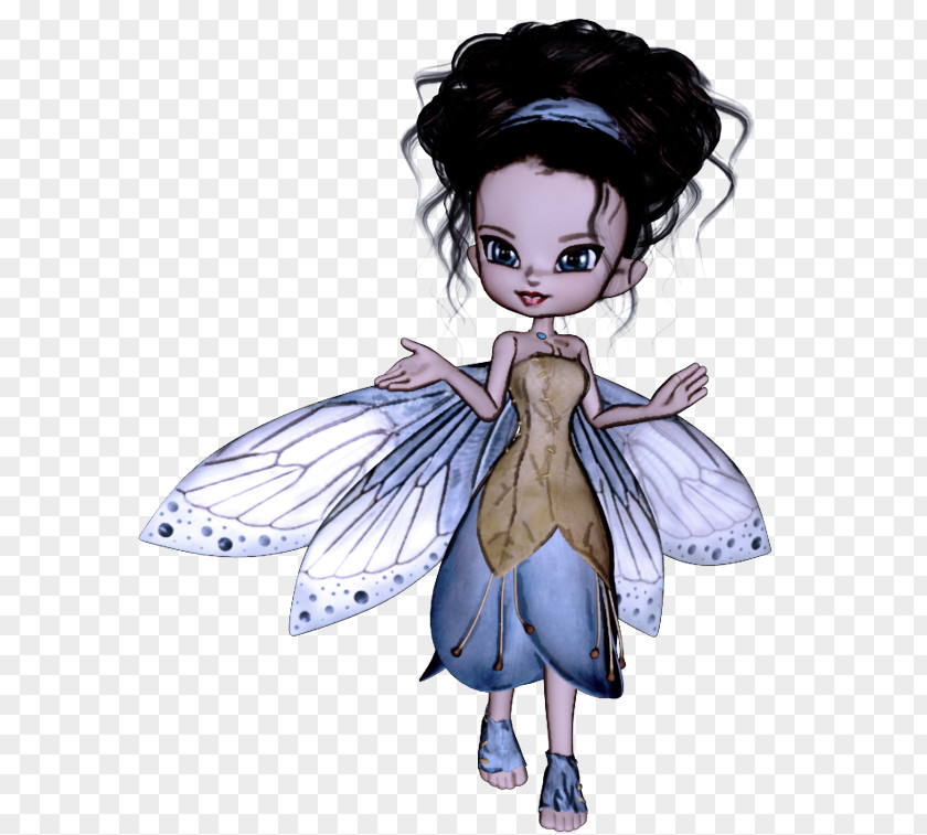 Cartoon Costume Design Angel Wing Black Hair PNG