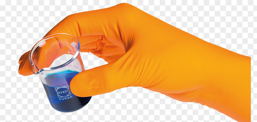 Orange Medical Glove Laboratory Schutzhandschuh PNG