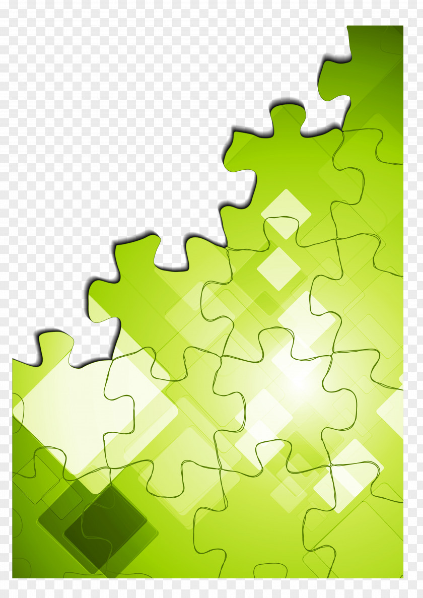 Vector Green Background Puzzle Jigsaw Stock Photography PNG