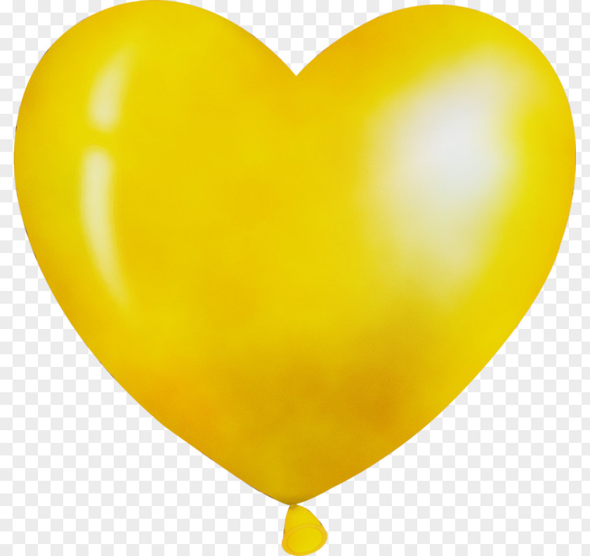 Balloon Yellow Heart Party Supply PNG