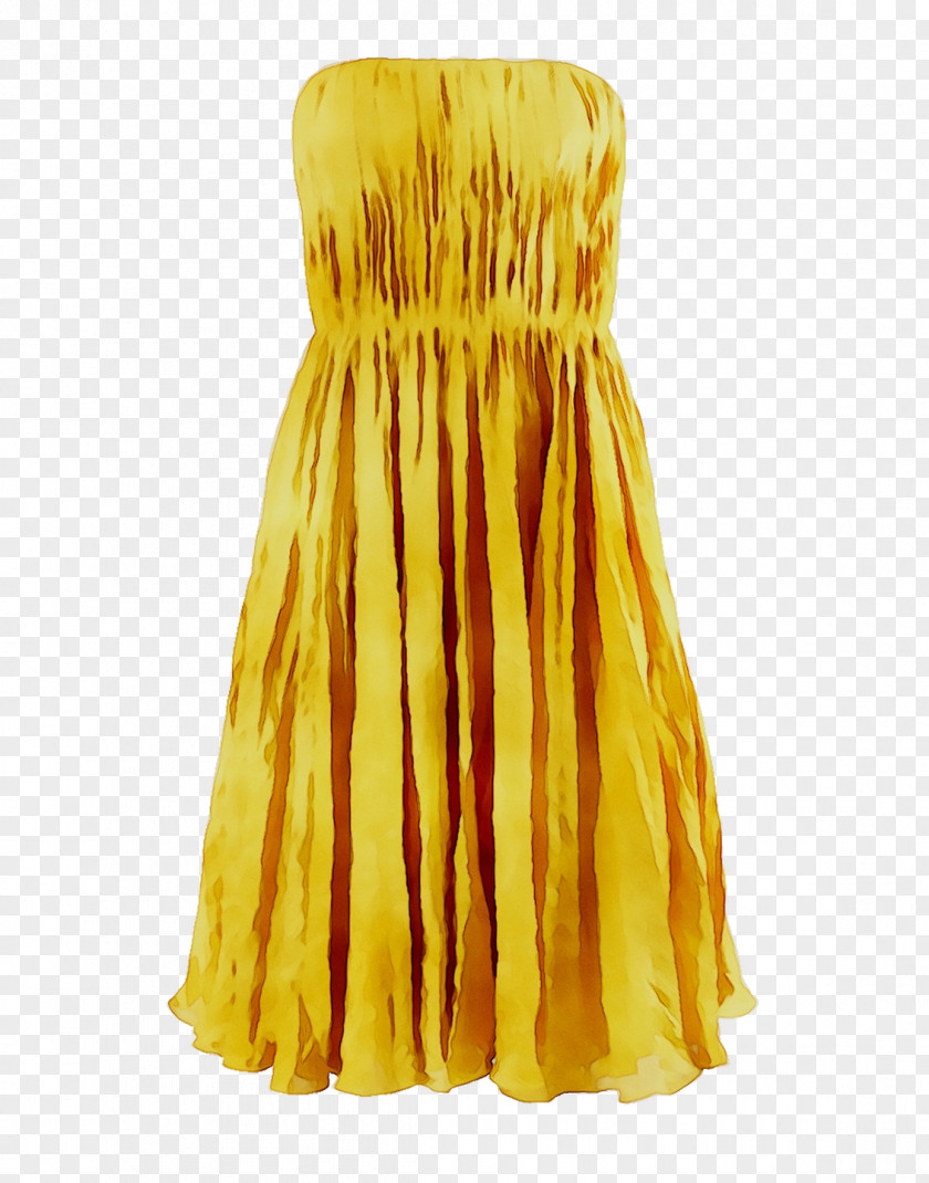 Cocktail Dress Silk Yellow PNG