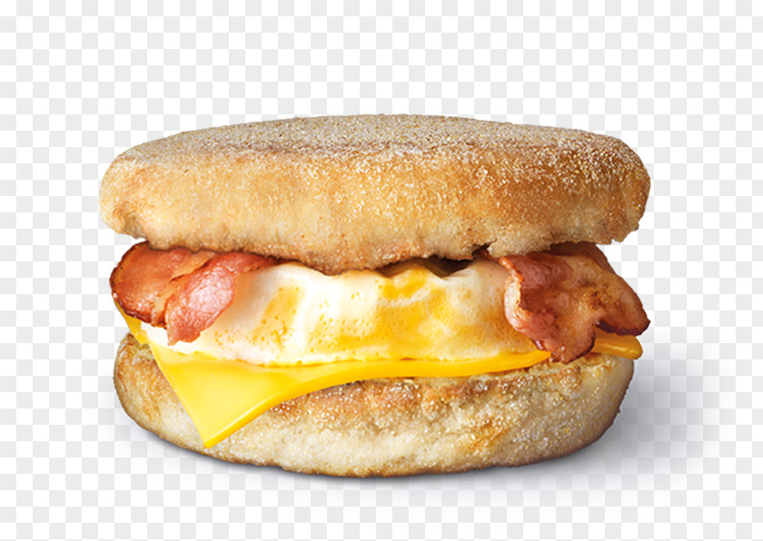 Egg Roll Breakfast Sandwich Bacon, And Cheese English Muffin PNG
