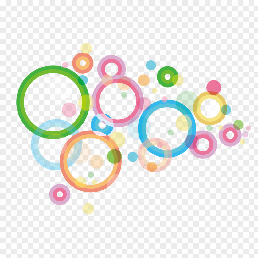 Vector Color Circle Decorative Pattern PNG