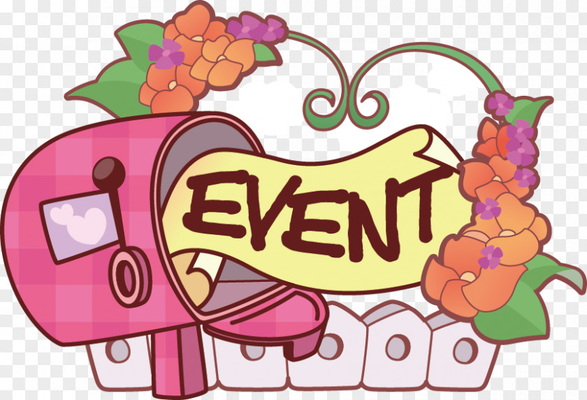 Cartoon Cute Event Post Box PNG
