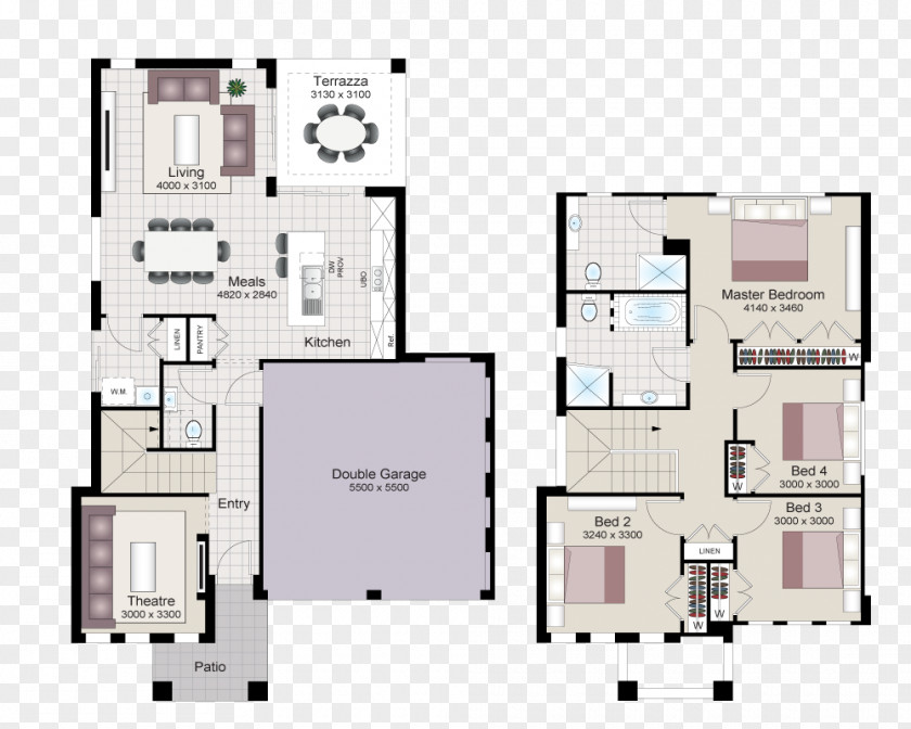 Wood Floor Plan Dolcetto House PNG