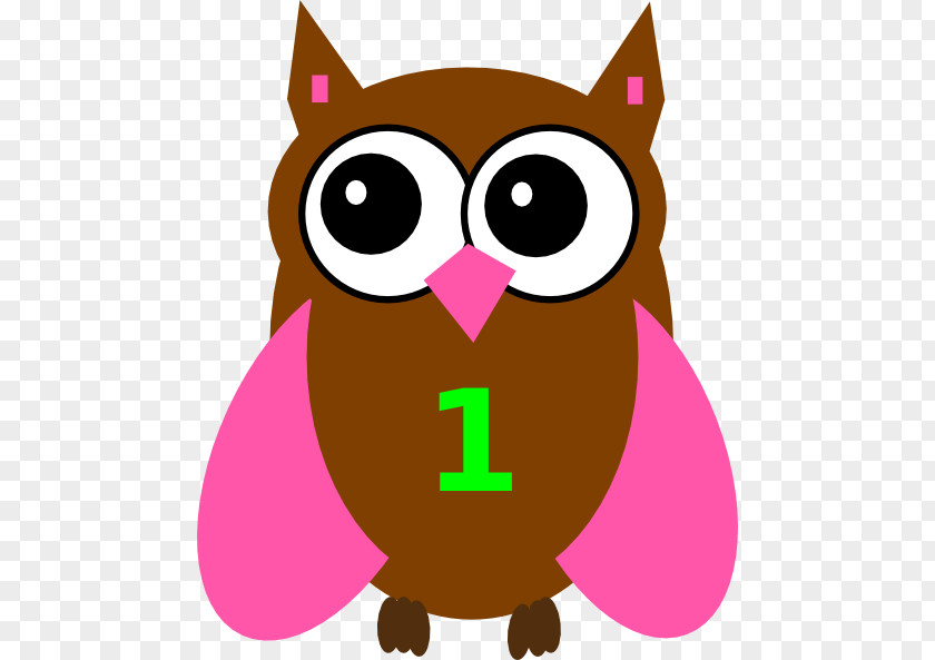Birthday Pink Tawny Owl Clip Art PNG