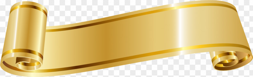 Golden Ribbon Gold PNG