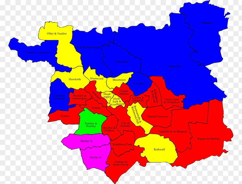 Map Leeds Electoral District Local Election PNG