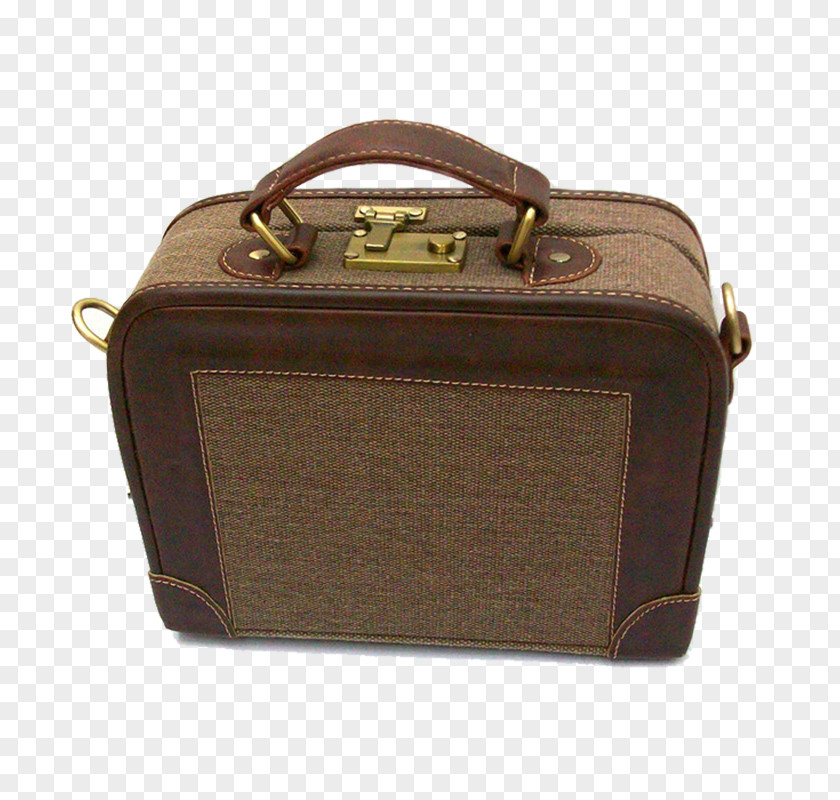 Retro Small Hand Luggage Briefcase Suitcase Baggage PNG