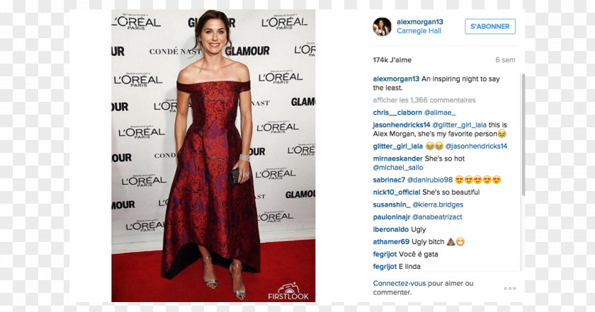 Alex Morgan United States Women's National Soccer Team 2015 Glamour Women Of The Year Awards Football Dress PNG