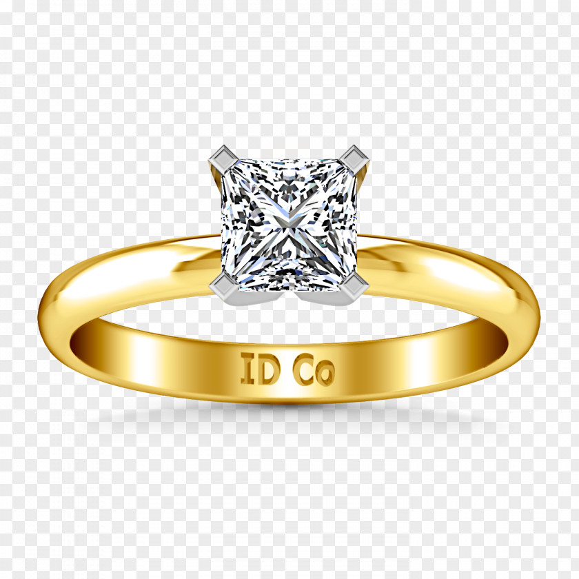 Wedding Ring Diamond Jewellery Princess Cut PNG
