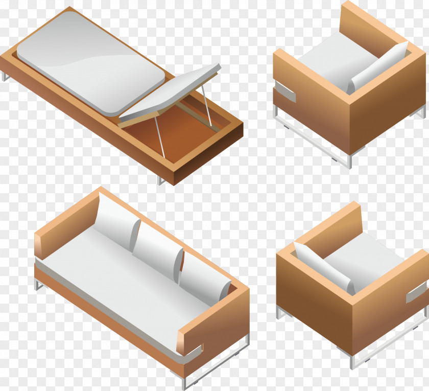 Sofa Vector Element Adobe Illustrator PNG
