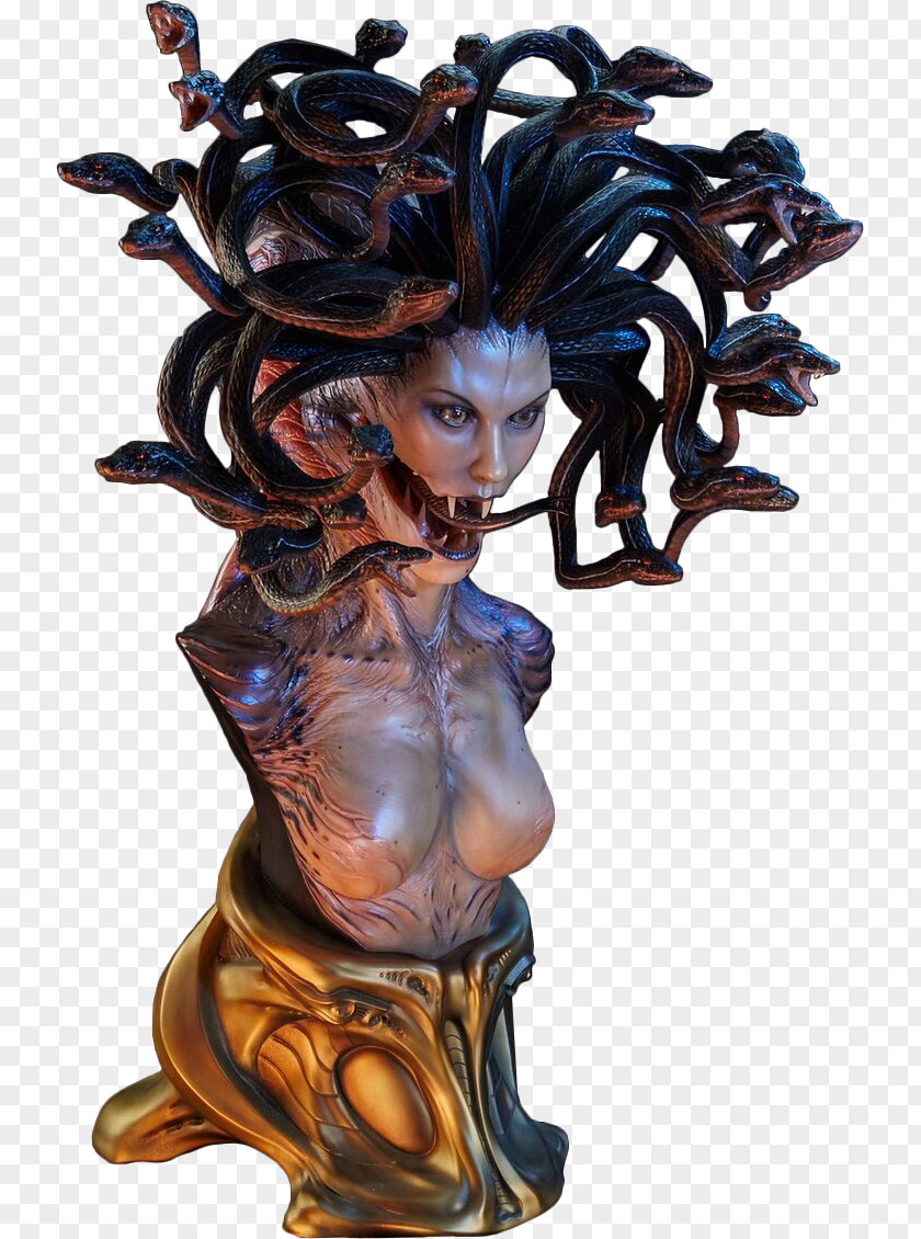 Medusa Legendary Creature Greek Mythology Statue Sculpture PNG