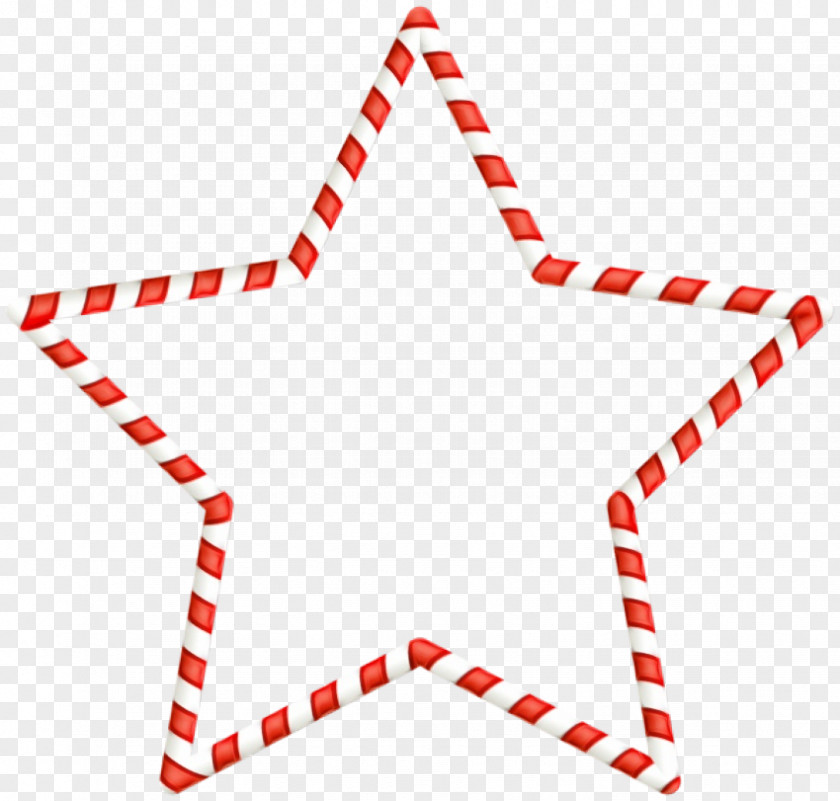 Red Line Star Pattern PNG