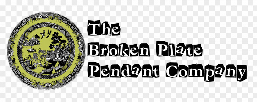 Broken Plate Brand Willow Pattern Logo Font PNG