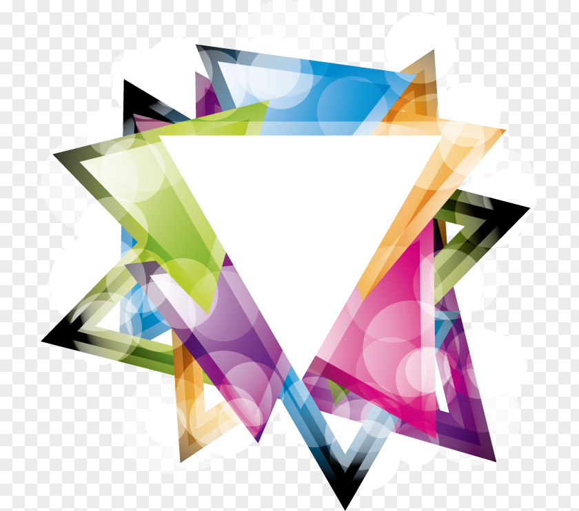 Geometric Triangle Blocks Geometry Shape Three-dimensional Space PNG