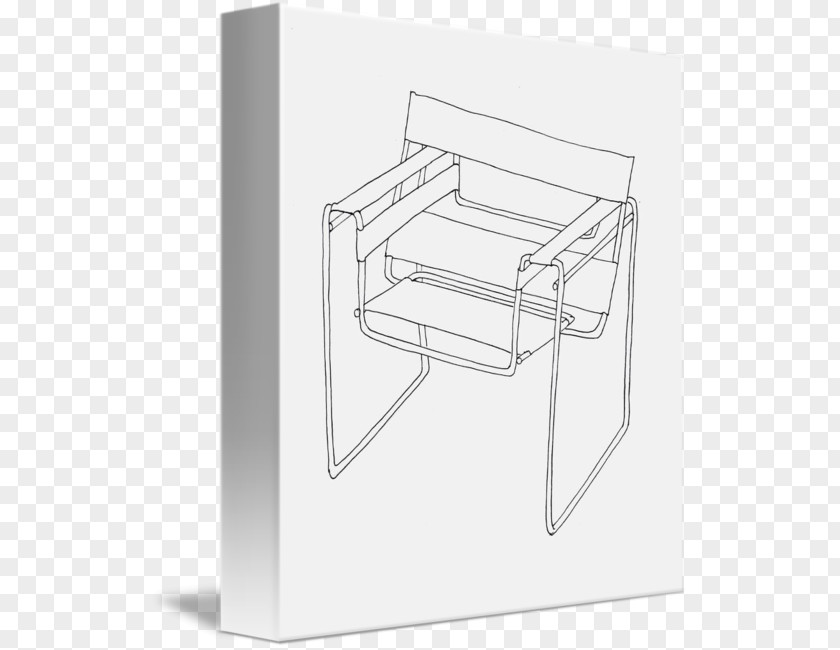 Realistic Almond Wassily Chair Drawing Table PNG