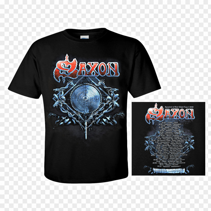 T-shirt Saxon Into The Labyrinth Heavy Metal Live To Rock PNG