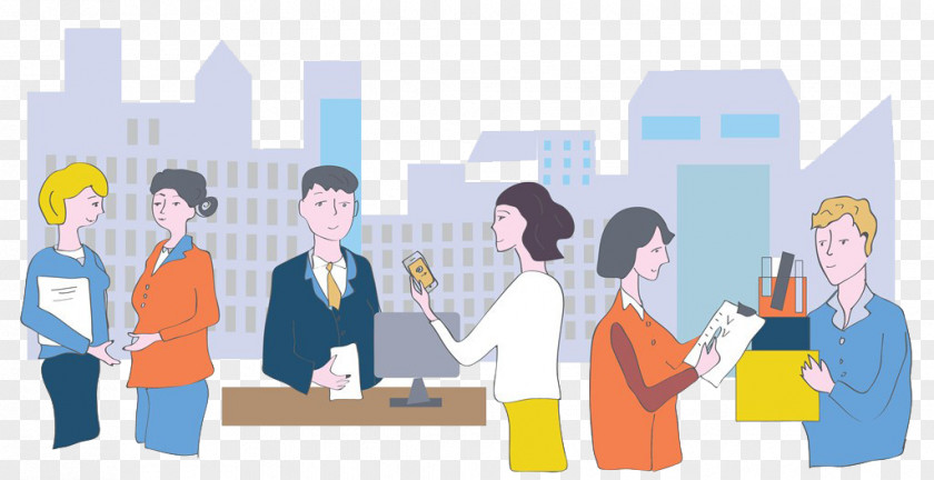 The Villain In City Meeting Office Conversation Illustration PNG
