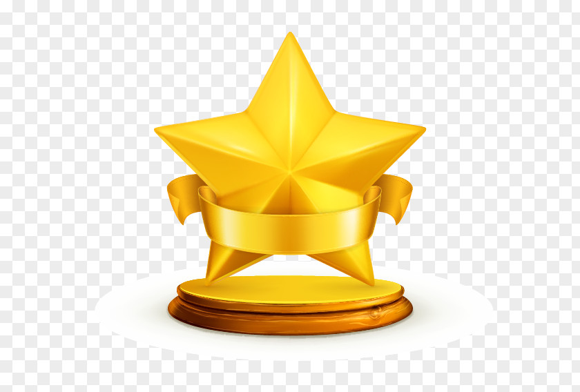 Five-pointed Star Medal Award Clip Art PNG