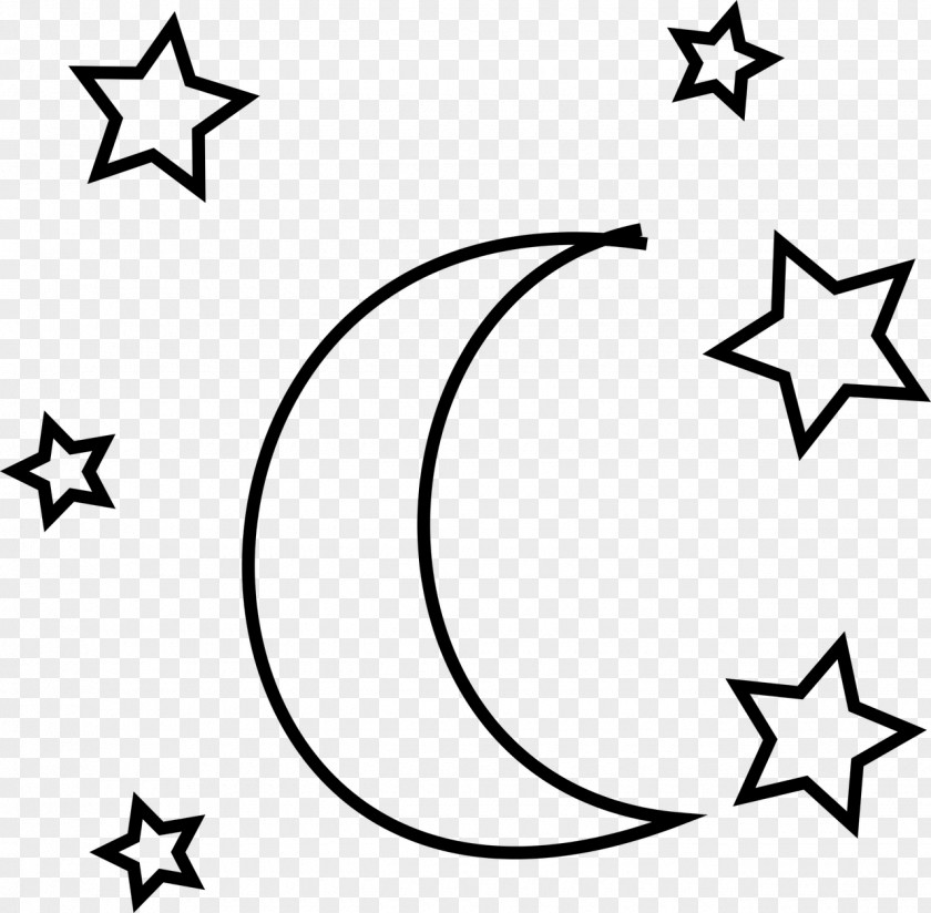 Moon Graphic Star Sky Clip Art PNG