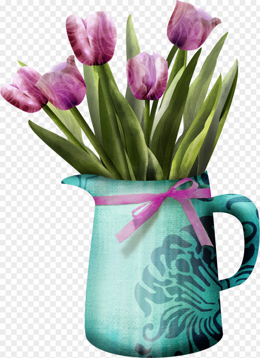Vase Cut Flowers Tulip Clip Art PNG