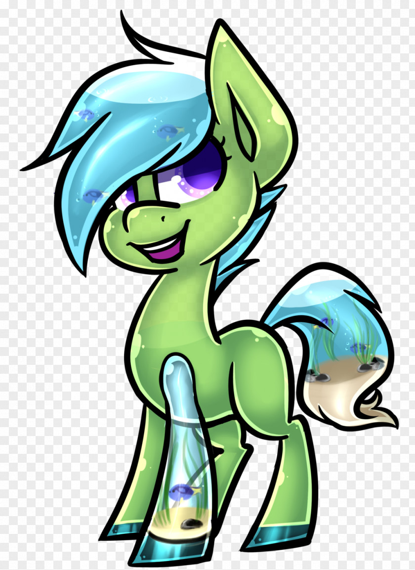 Fish Tank My Little Pony Horse Glass Art PNG