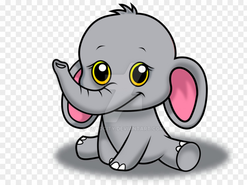 Baby Elephant Drawing Cartoon Cuteness Animal Sketch PNG