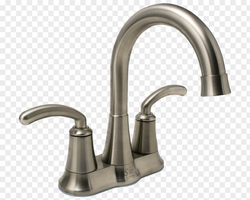 Faucet Tap Brass Brushed Metal Plumbing Fixtures Bathroom PNG