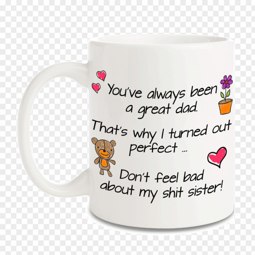 Mug Coffee Cup Sibling Mother Sister PNG