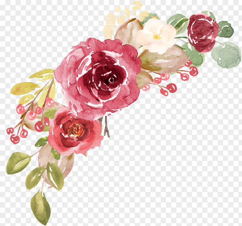 Painted Flowers Clipart Watercolor Painting Clip Art Flower PNG